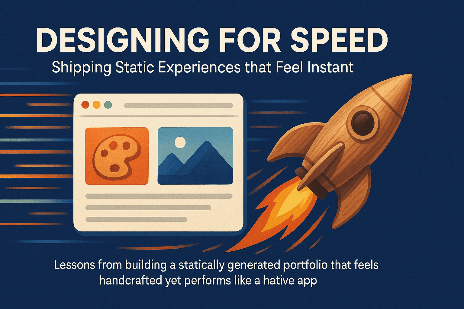 Abstract illustration representing a fast, streamlined interface
