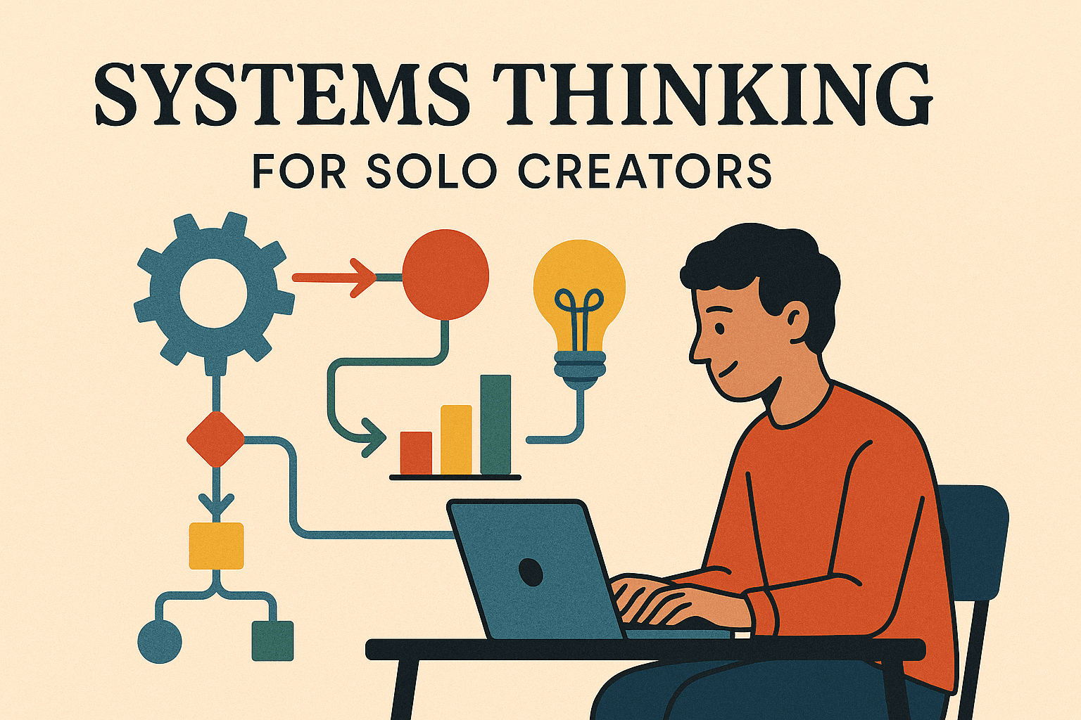 Abstract grid of connected nodes representing systems thinking